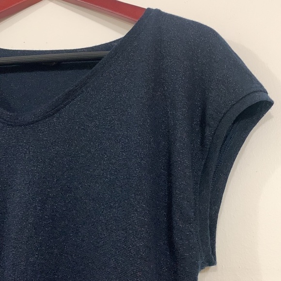 ONLY V neck shirt navy Blue color whit some shine size L - Picture 1 of 5
